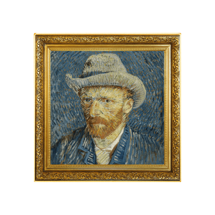 1 troy ounce zilveren munt zelfportret Vincent van Gogh met vilten hoed 2023 voorkant