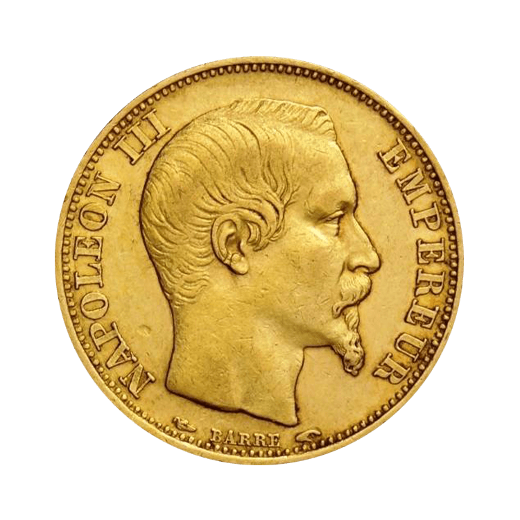Gouden 20 Franc Napoleon III zonder krans - diverse jaargangen achterkant