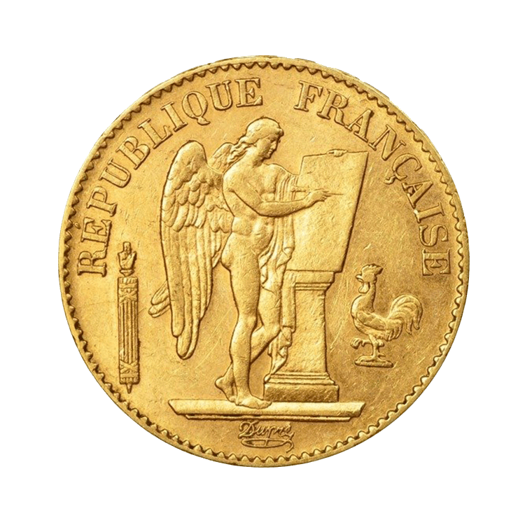 Golden 20 Franc Génie - various years front