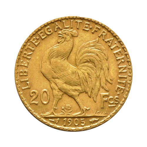 Gouden 20 Franc Marianne en de Haan - diverse jaargangen voorkant