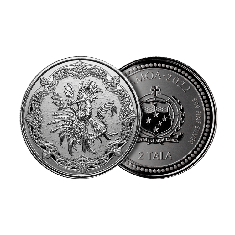 1 troy ounce zilveren munt Zeedraak 2022 prooflike perspectief 1