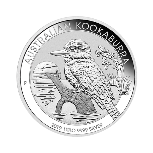 1 Kilogram zilveren munt Kookaburra 2019 voorkant