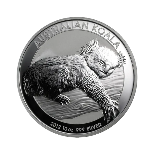 10 troy ounce silver Koala coin 2012 front