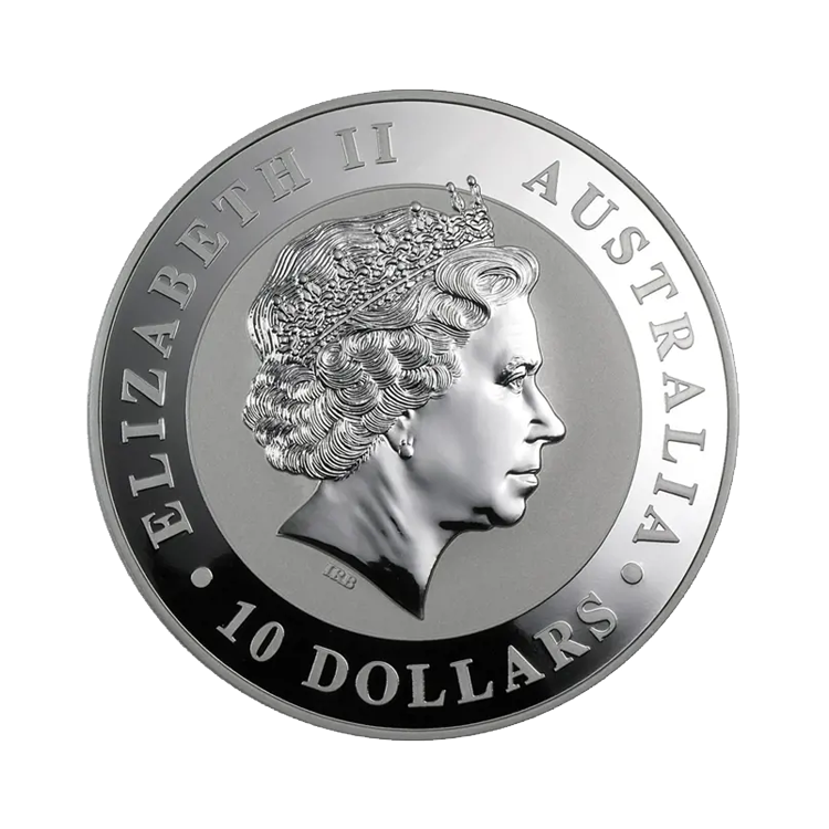 10 troy ounce zilver Koala munt 2012 achterkant