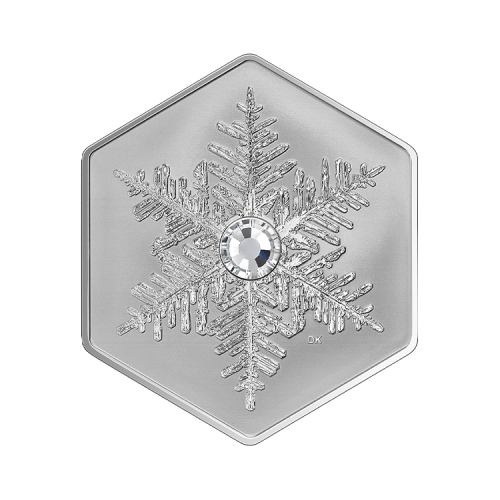 20 dollars silver coin Snowflake 2023 proof front