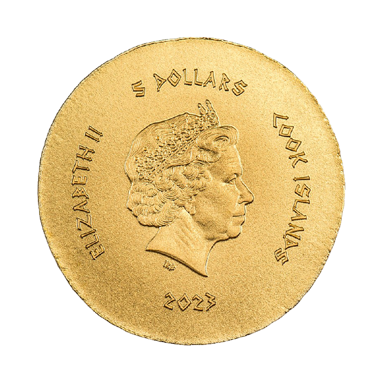 0.5 gram gouden munt Honingbij, Ephesos 2023 achterkant