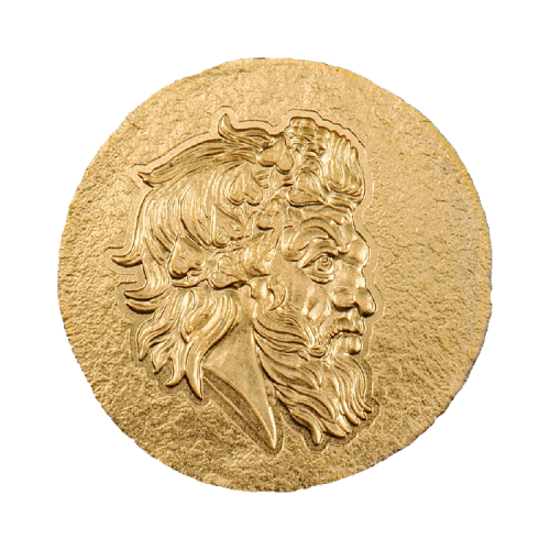 0.5 gram gouden munt Pan, Panticapaeum 2023 voorkant