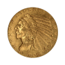 Gouden 5 dollar half American Eagle Indian Head voorkant