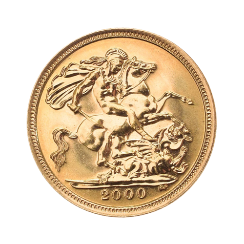 Gold 1/2 Sovereign coin front