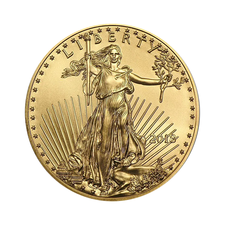 1/2 Troy ounce American Gold Eagle coin front