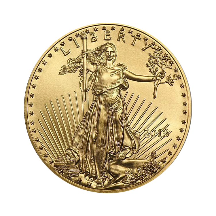 Liberty 1/2 troy ounce gold American Eagle coin