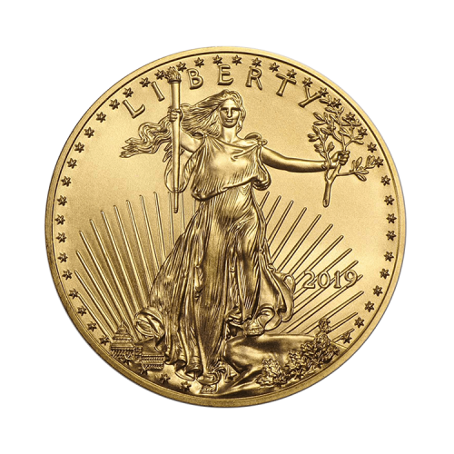 1/4 Troy ounce gouden Eagle munt voorkant