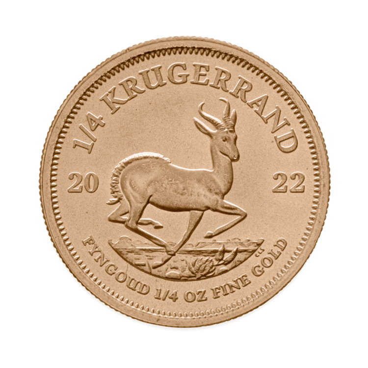 1/4 Troy ounce gold Krugerrand coin front