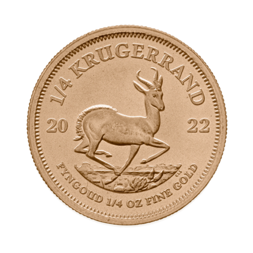 1/4 Troy ounce gold Krugerrand coin front