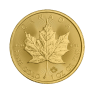 Obverse 1 troy ounce gold Maple Leaf coin