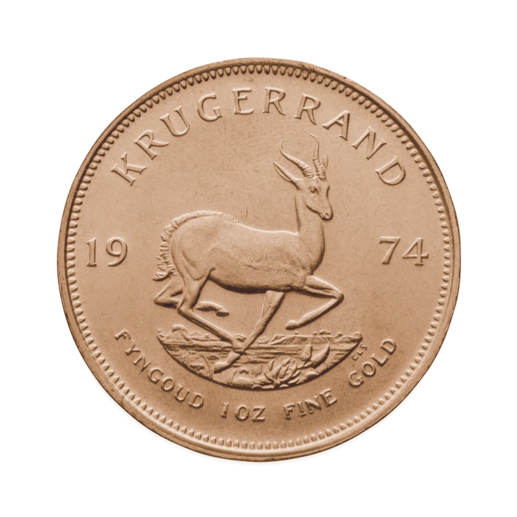 Design 1 troy ounce gold Krugerrand coin