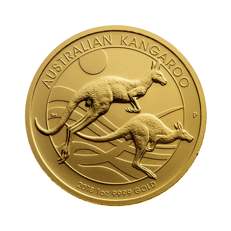 1 troy ounce gouden Kangaroo munt voorkant