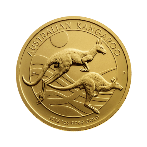 Obverse 1 troy ounce gold Kangaroo coin