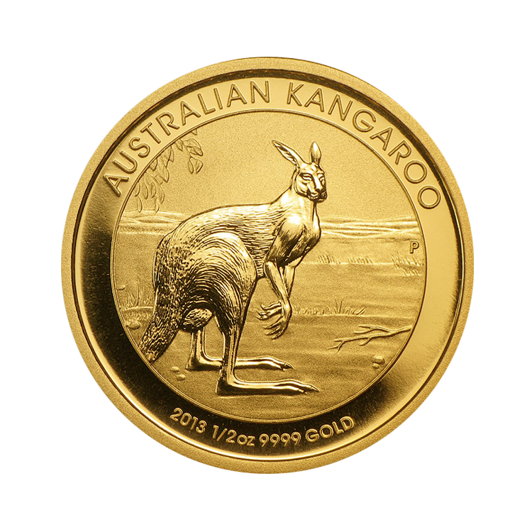 1/2 Troy ounce gold coin Kangaroo front