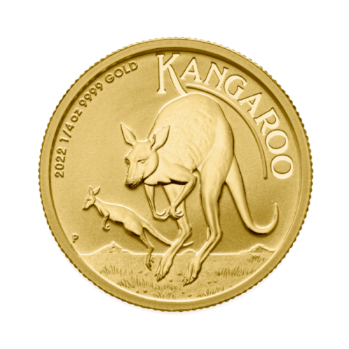 1/4 Troy ounce gouden Kangaroo munt voorkant
