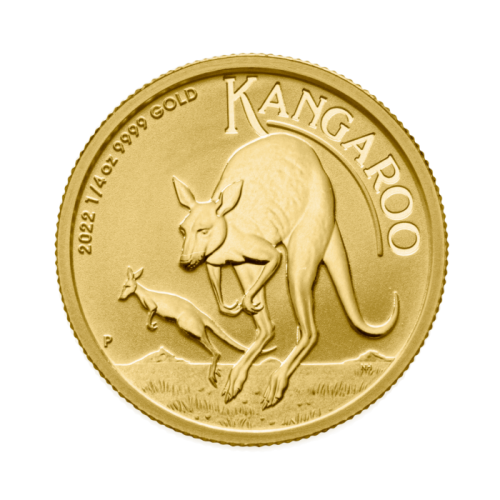 Voorzijde 1/4 troy ounce gouden Kangaroo munt