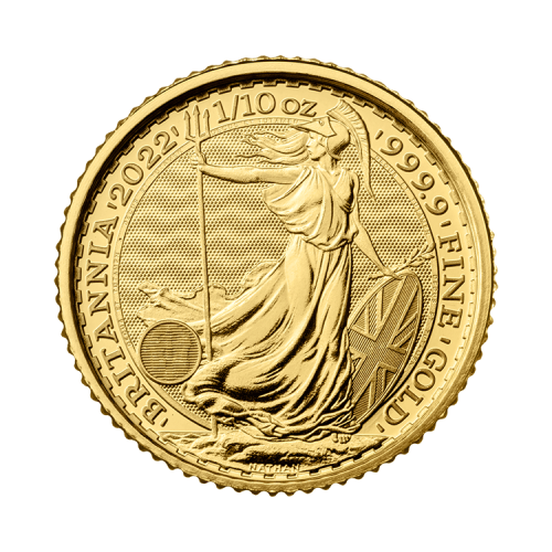 1/10 Troy ounce gold coin Britannia front