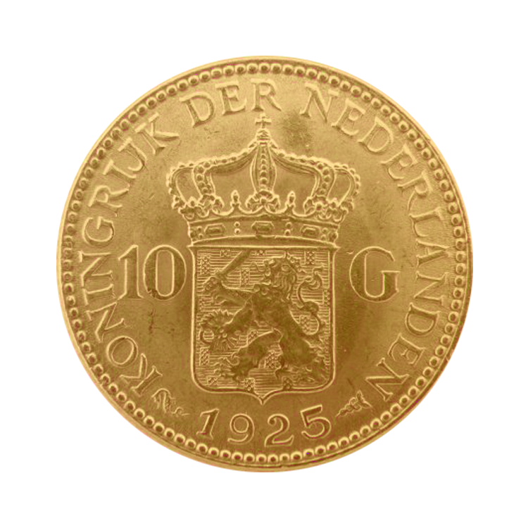 Gold ten guilder coins