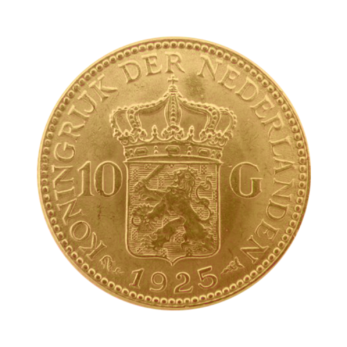 Gold ten guilder coins