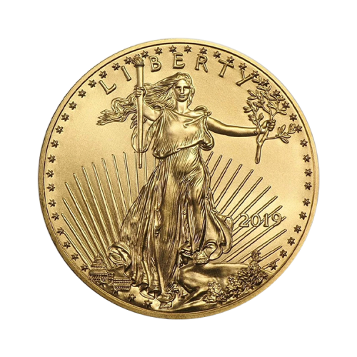 Voorkant 1/10 troy ounce gouden American Eagle munt