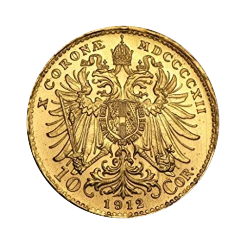 Gouden munt 10 Coronas voorkant