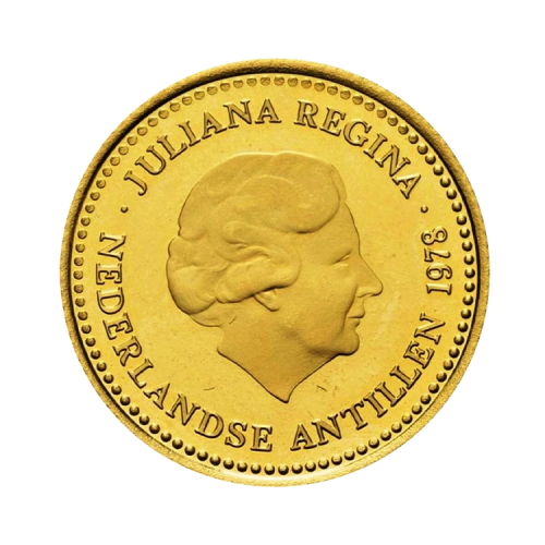 Gouden munt 100 Gulden Nederlandse Antillen (1978) voorkant