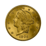 $20 gouden munt Double Eagle (Coronet Head) voorkant