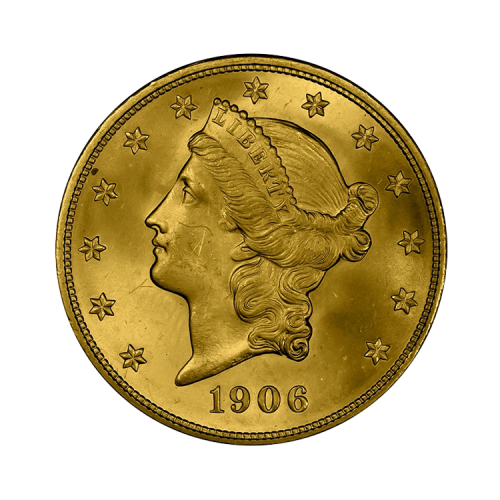 $20 gouden munt Double Eagle (Coronet Head) voorkant