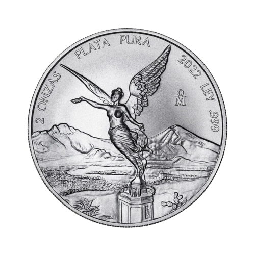 2 Troy ounce zilveren munt Mexican Libertad front