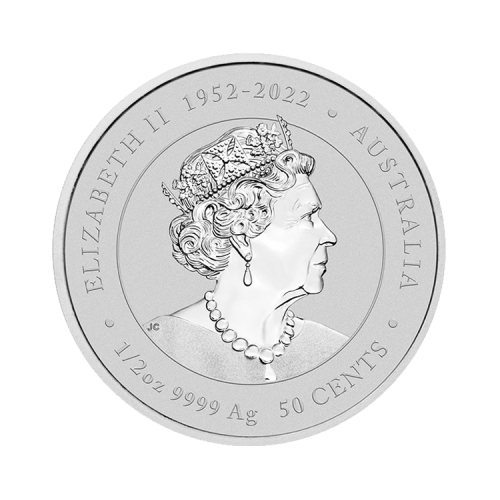 1/2 troy ounce zilveren munt Lunar 2024 voorkant