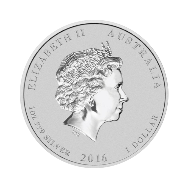 2016 - Zilveren munt Lunar 1 troy ounce jaar van de aap achterkant