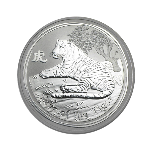 1 Troy ounce zilveren munt Lunar 2010 (Lunar II series) voorkant