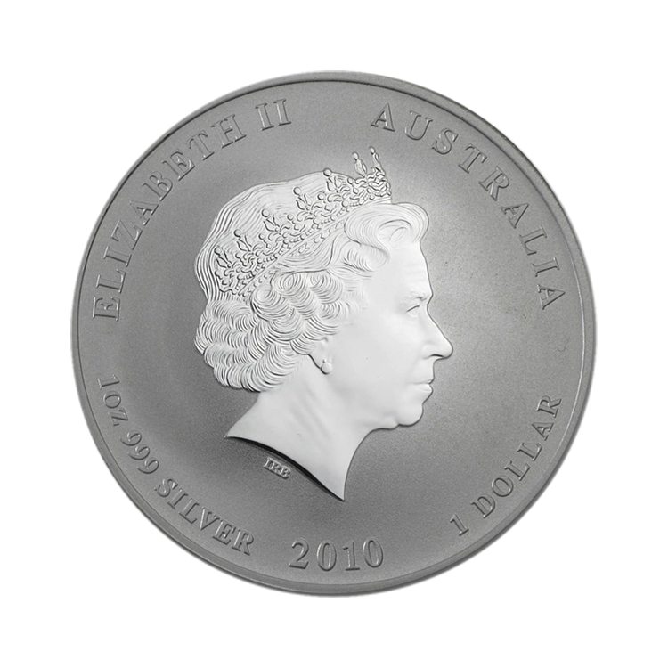 1 Troy ounce zilveren munt Lunar 2010 (Lunar II series) achterkant