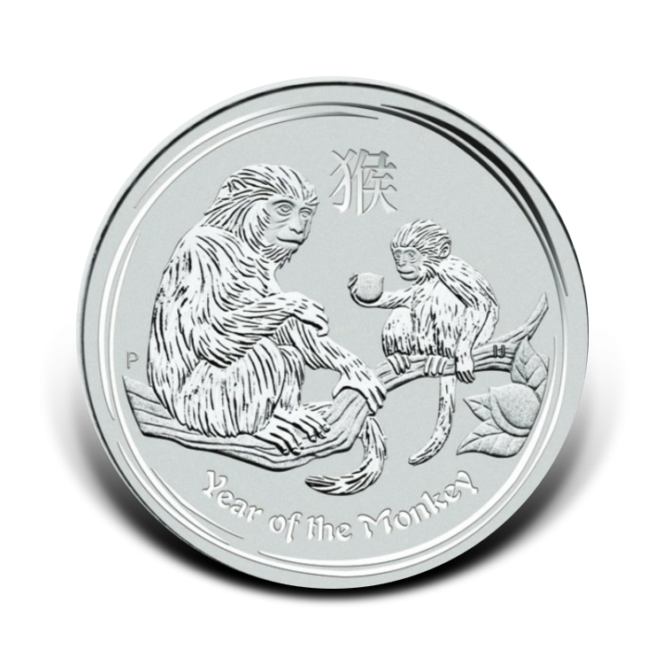 1 troy ounce zilveren Lunar Year of the Monkey 2016 perspectief 1