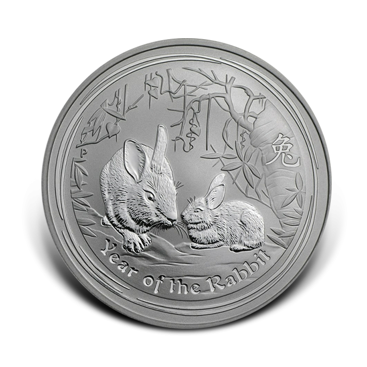 Rare: 1 troy ounce silver coin Lunar Series II - Year of the Rabbit 2011 back