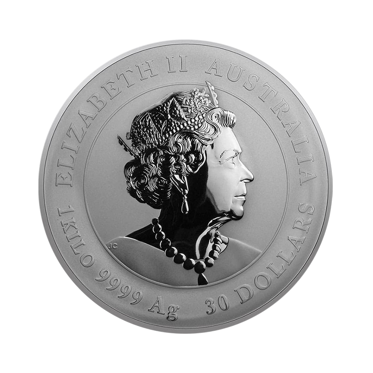 1 Kilogram zilveren munt Lunar 2020 achterkant