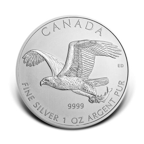 1 Troy ounce zilveren Bald Eagle munt 2014 voorkant