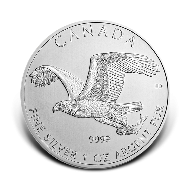 1 Troy ounce zilveren Bald Eagle munt 2014 voorkant