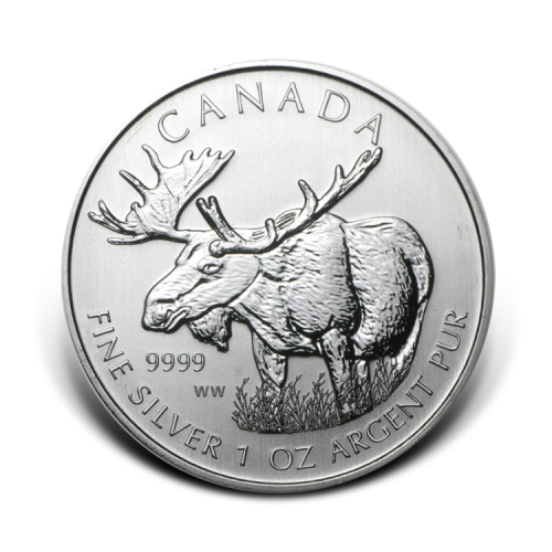 1 Troy ounce silver coin Moose 2012 - Canada Wildlife series front