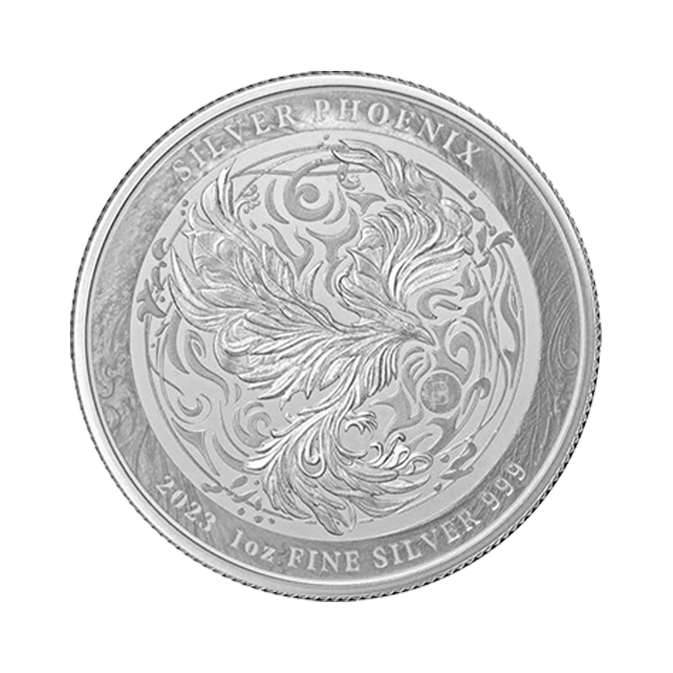 1 troy ounce zilveren munt Phoenix 2023 Prooflike voorkant