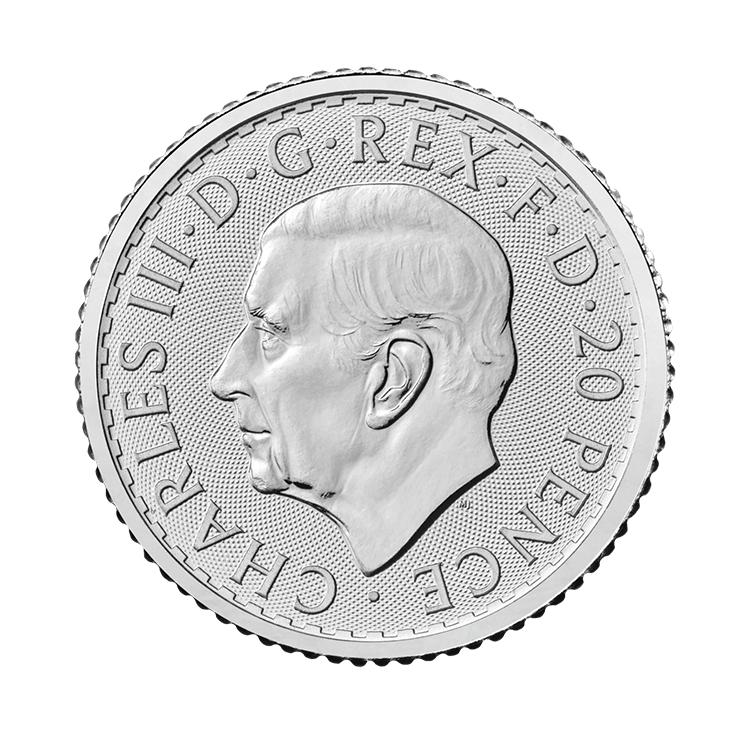 1/10 troy ounce silver coin Britannia 2024 back