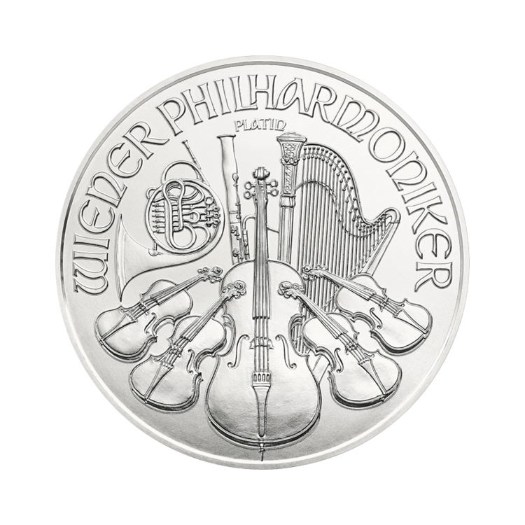 1 troy ounce platinum Philharmonic coin 2024 front