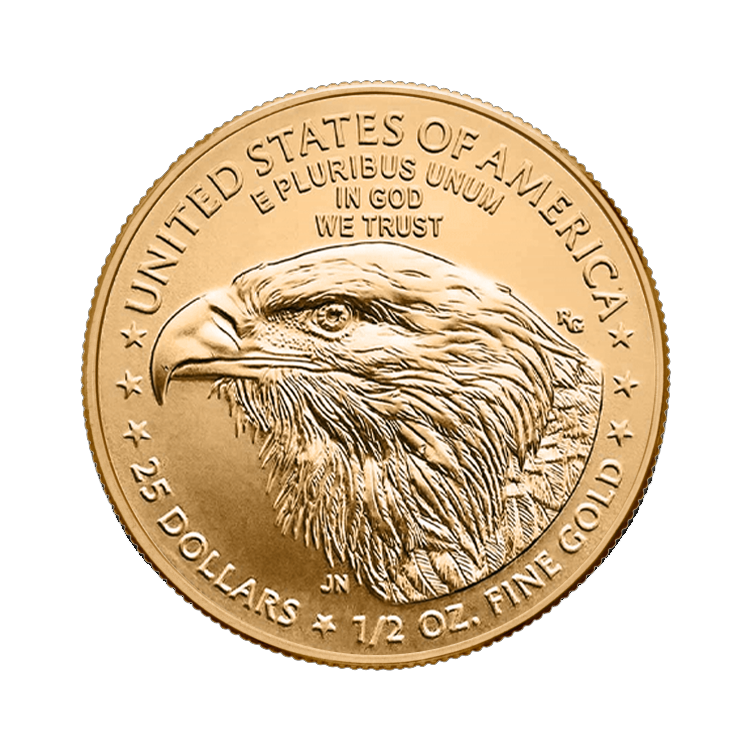 Gold Eagle 1/2 troy ounce coin 2024 back