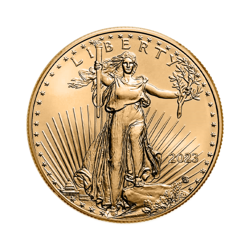 1/4 troy ounce American gold Eagle coin 2025 front