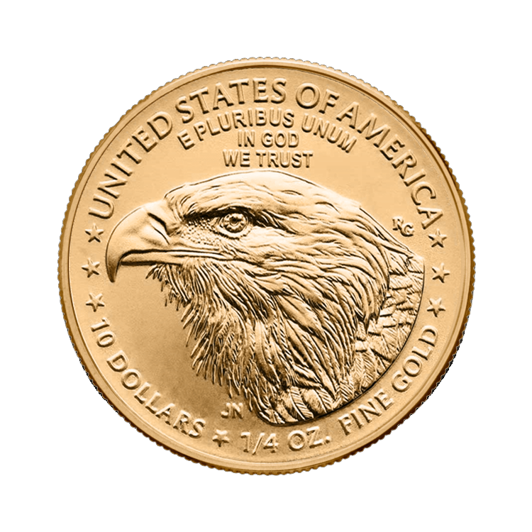 1/4 Troy ounce gouden American Eagle 2024 achterkant